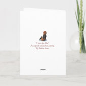 かわいいビーグル子犬のママとの写真 カード (裏面)