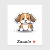 かわいいビーグル子犬ステッカー シール (シート)