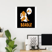かわいいビーグル犬が嘘をついている ポスター (ホームオフィス)