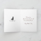 かわいいビーグル犬の子犬の抱きしめるお母さん犬のオリジナルの詩 カード (内部)