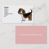 かわいいビーグル犬の漫画犬 名刺 (正面/裏面)