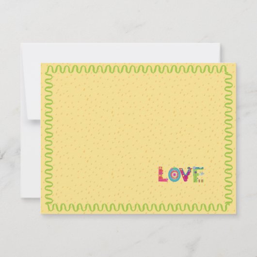 かわいいビーグル犬カラフルのフローラ サンキューカード (裏面)