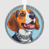 かわいいビーグル犬 オーナメント (裏面)