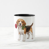 かわいいビーグル犬 マグカップ (中央)