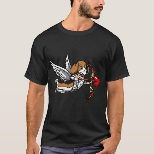 かわいいビーグル犬 Tシャツ (正面)