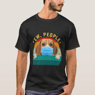 かわいいビーグル犬Ew people Dog着る Tシャツ