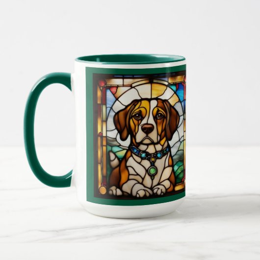 かわいいビーグル陶器コーヒーマグ マグカップ (左)