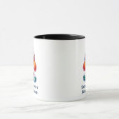 かわいいビーグル雪だるまウィンタースポーツ マグカップ (中央)
