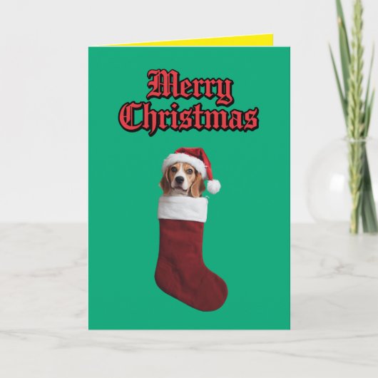 かわいいビーグル クリスマス ホリデー (正面)