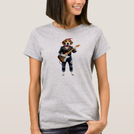 かわいいビーグル ロックスターTシャツ Tシャツ