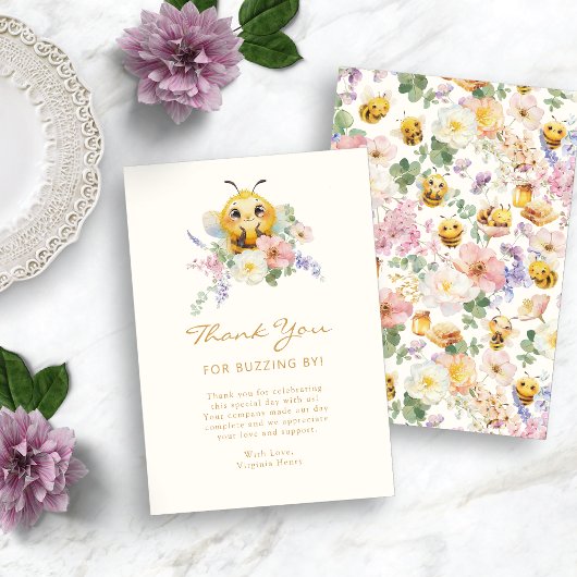 かわいいビーサンキューカード サンキューカード