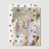 かわいいビースペインの型ジェンダーの登場 ベラム紙招待状 (オフセット (カップル))