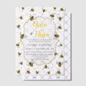 かわいいビースペインの型ジェンダーの登場 ベラム紙招待状 (オフセット (招待状))