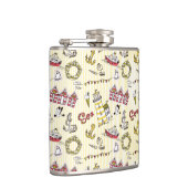 かわいいビーチのシーンパターン フラスク (右)