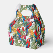 かわいいビーチのパロッツのトロピカルパターン フェイバーボックス (裏面サイド)