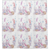 かわいいビーチの乗馬とシャワーカーテン シャワーカーテン (正面)