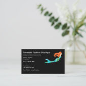 かわいいビーチの人魚の熱帯テーマ 名刺 (スタンド正面)