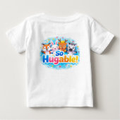 かわいいビーチの動物デザイン ベビーTシャツ (裏面)