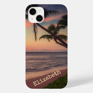 かわいいビーチの夕日ヤシの木 Case-Mate iPhone 14 PLUSケース