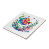 かわいいビーチの魚 タイル (側面)