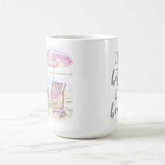 かわいいビーチアートコーヒーマグ コーヒーマグカップ (中央)