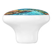 かわいいビーチイルカ好き セラミックノブ (側面)