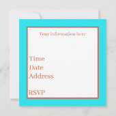 かわいいビーチエビパーティー 招待状 (裏面)