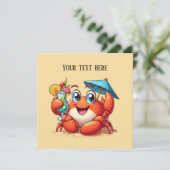 かわいいビーチカクテルカニパーティー 招待状 (スタンド正面)