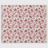 かわいいビーチカニのパターンパーティーラップ ラッピングペーパー (フラット)