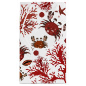 かわいいビーチカニ模様パーティーバッグ スモールペーパーバッグ (裏面)