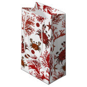 かわいいビーチカニ模様パーティーバッグ スモールペーパーバッグ (正面アングル)