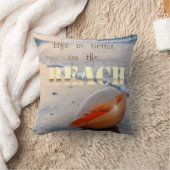 かわいいビーチサンセットシーシェルサンド クッション (ブランケット)