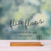 かわいいビーチサンダルバスケットのサイン アクリルサイン (ニュートラル)