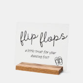 かわいいビーチサンダルバスケットのサイン アクリルサイン (傾斜)