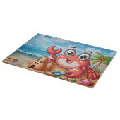 かわいいビーチスイカカニ カッティングボード (角)