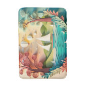 かわいいビーチハウスのシーン バスマット (正面縦)