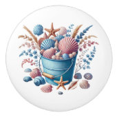 かわいいビーチハウスシーシェル セラミックノブ (正面)