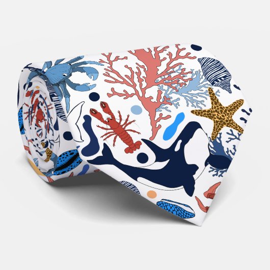 かわいいビーチパターンタイ ネクタイ (ロール)