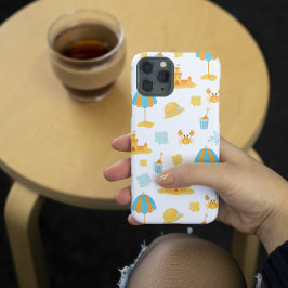 かわいいビーチパラソルと砂のお城  iPhone 16 PRO MAXケース