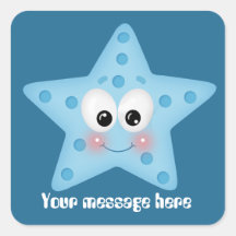 かわいいビーチヒトデ追加メッセージシール