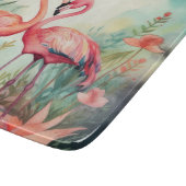かわいいビーチピンクのフラミンゴ好き カッティングボード (角)
