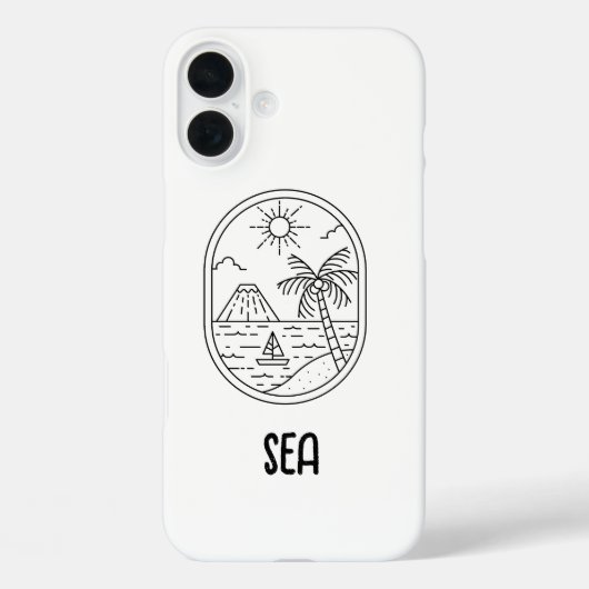 かわいいビーチフォンケース Case-Mate iPhoneケース (裏面)
