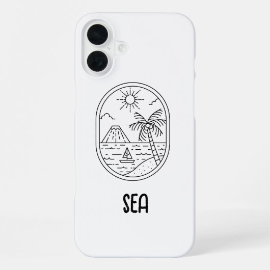 かわいいビーチフォンケース iPhoneケース (裏面)