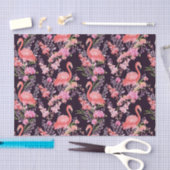 かわいいビーチフラミンゴ模様パーティー組織 薄葉紙 (クラフト)