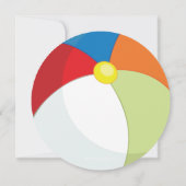 かわいいビーチボールプールパーティー 招待状 (裏面)