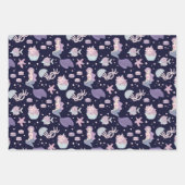 かわいいビーチマーメイドタイルパーティー ラッピングペーパーシート (正面)