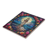 かわいいビーチライトハウス愛好家 タイル (側面)