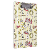 かわいいビーチ場面パターン クリップボード (右)