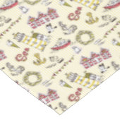 かわいいビーチ場面パターン テーブルクロス (アングル)