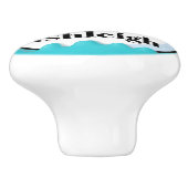 かわいいビーチ帆船セラミックノブ セラミックノブ (側面)